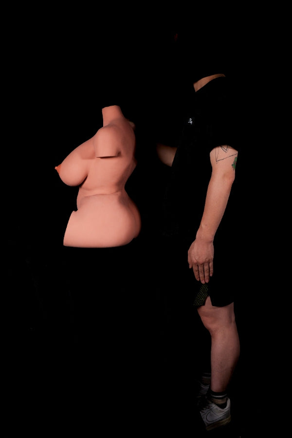 🔹CLM Classic🔹Big Breast STPE Torso Sex Doll #160 Black Skin