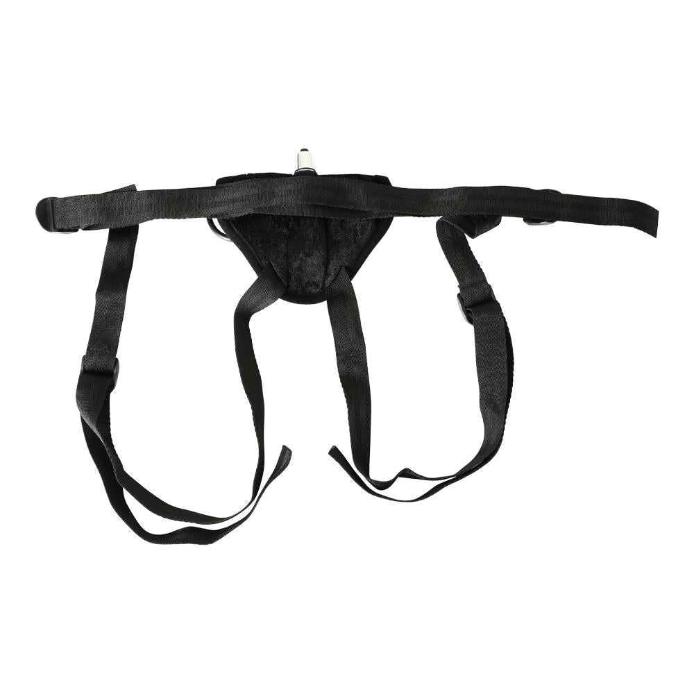 Vibrating Velvet Harness with Bullet