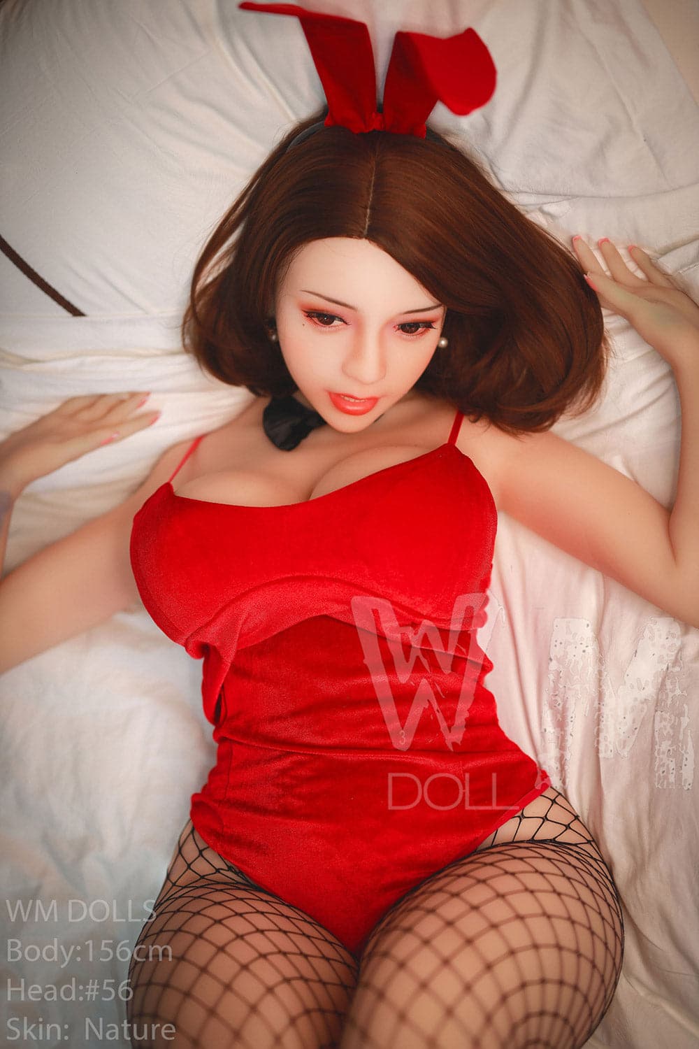 US In Stock - 156cm/5ft1 H-Cup Asian Lifelike Thick Removable Vagina S-TPE Sex Doll with #56 Head