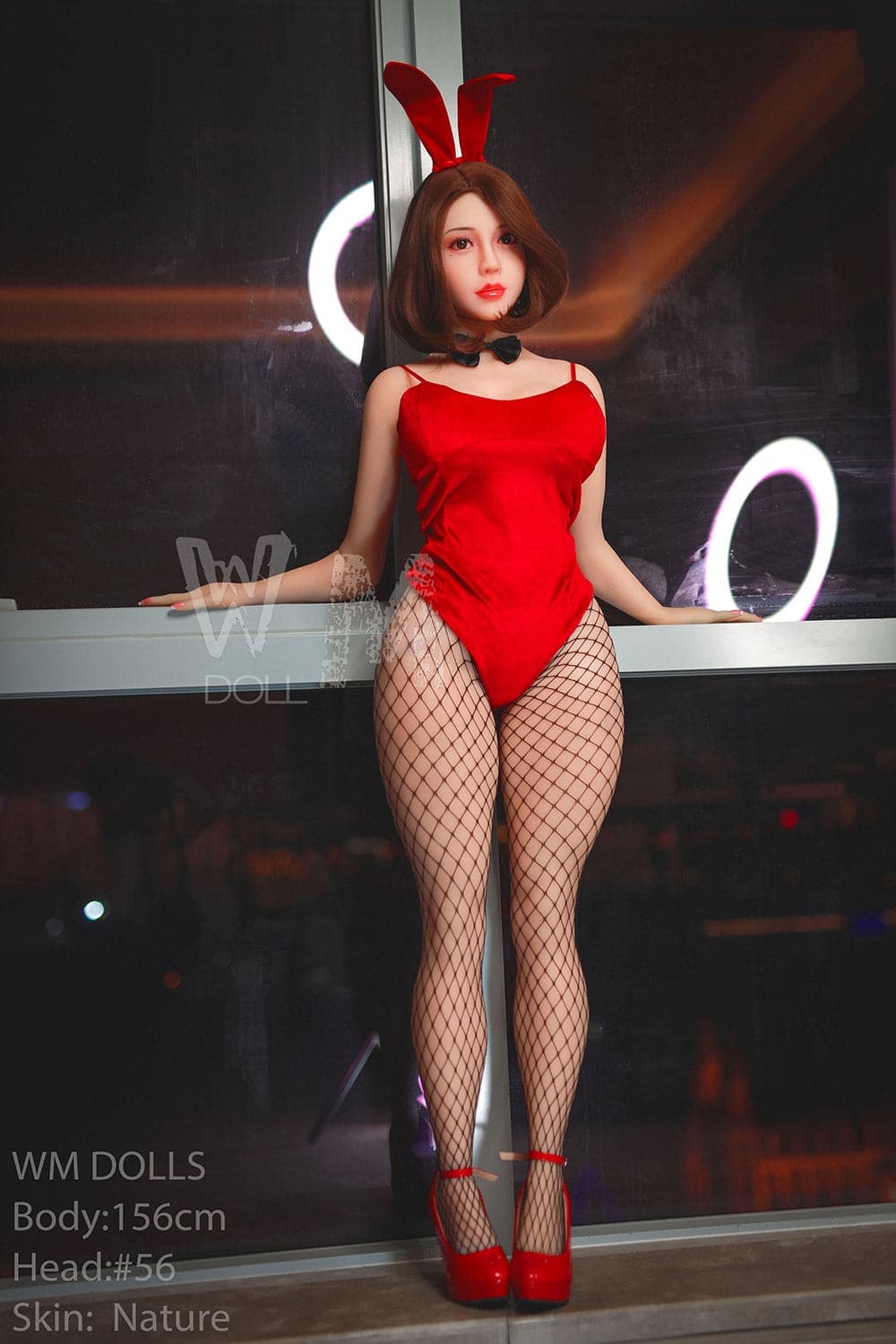US In Stock - 156cm/5ft1 H-Cup Asian Lifelike Thick Removable Vagina S-TPE Sex Doll with #56 Head