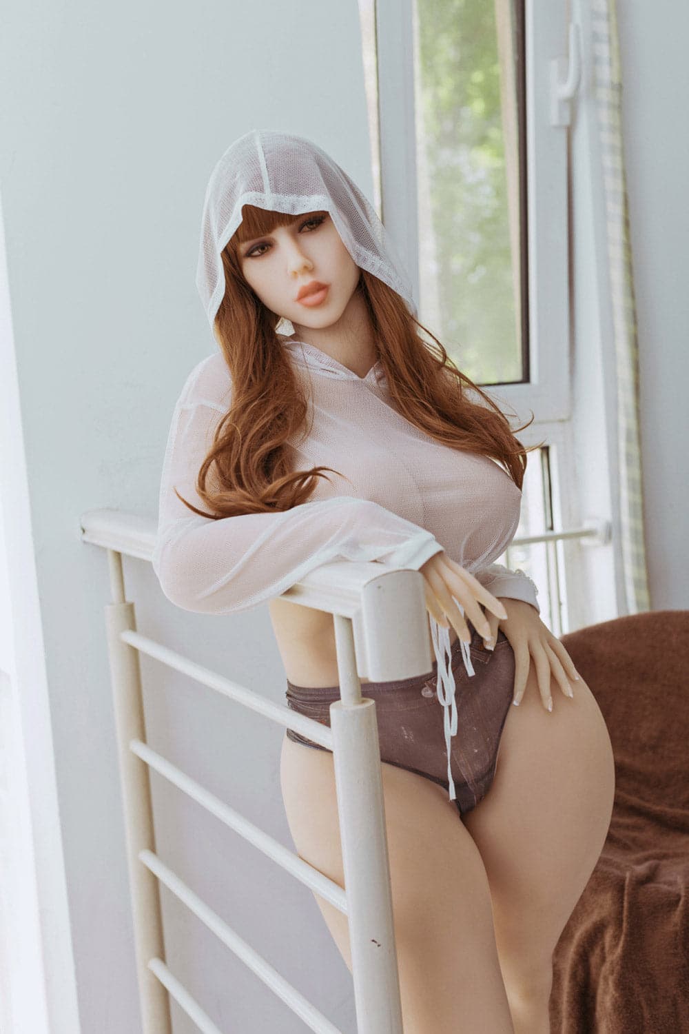 US In Stock-163cm/5ft4 H-Cup Thick Big Booty TPE Sex Doll with #198 Head