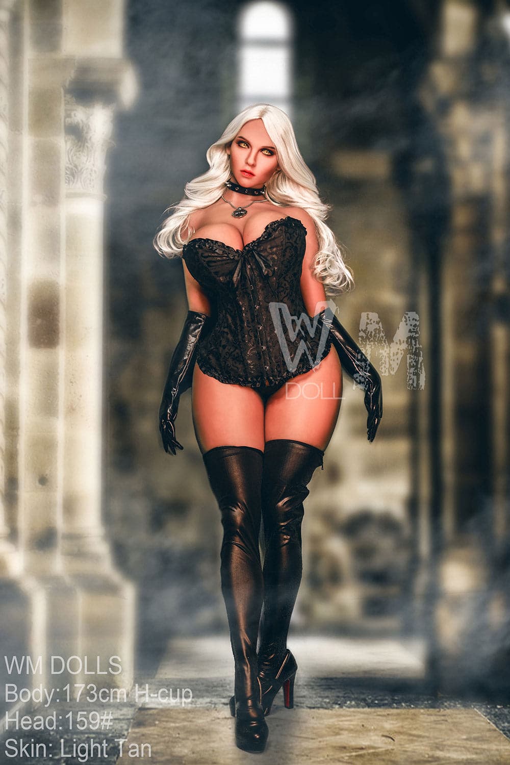 173cm/5ft8 H-Cup Blonde Big Booty BBW Sex Doll with #159 Head