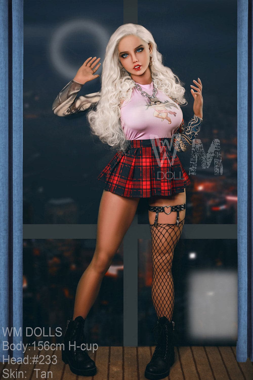 156cm/5ft1 H-Cup Blonde Pretty Tpe Sex Doll with #233 Head