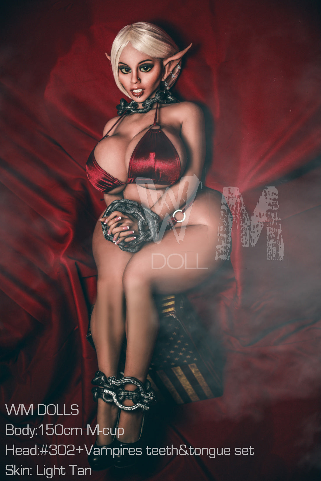 150cm/4ft11 M-cup BBW Big Booty Thick Monster Sex Doll with #302 Head