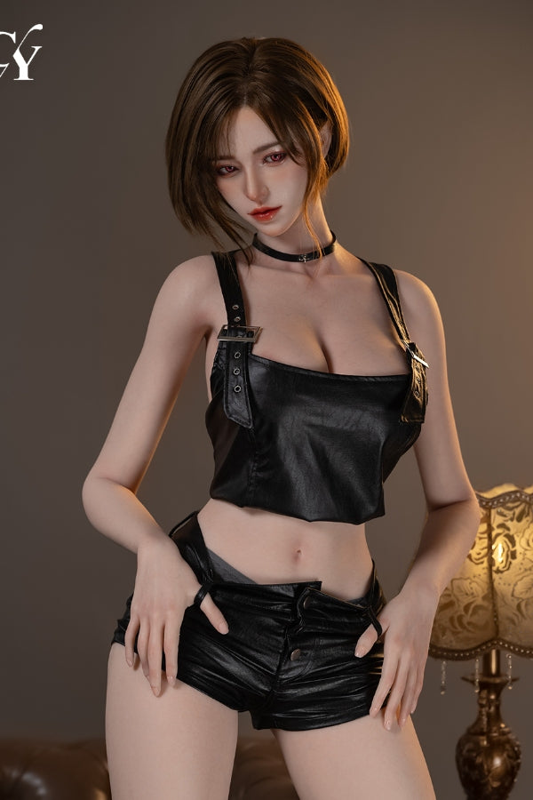 168cm/5ft6 F-Cup Silicone Head Sex Doll - Wan Short Hair