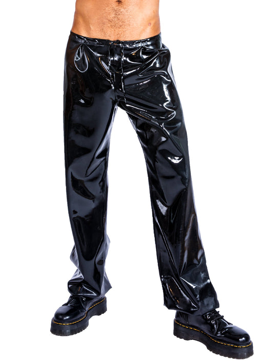 Latex/Rubber Tracksuit Bottoms Black