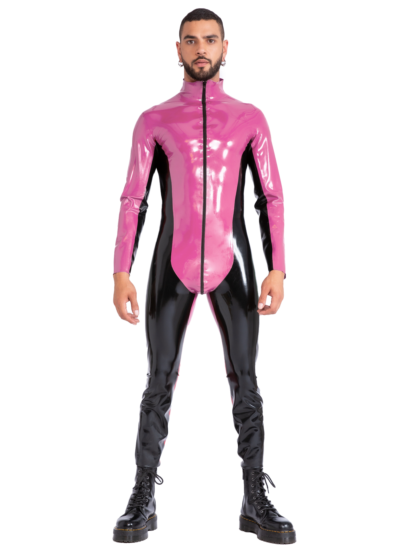 Limited Edition - Pink Latex/Rubber Men's Catsuit
