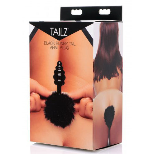 Black Bunny Tail Anal Plug