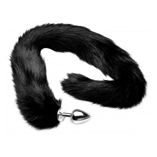 Extra Long Midnight Mink Tail