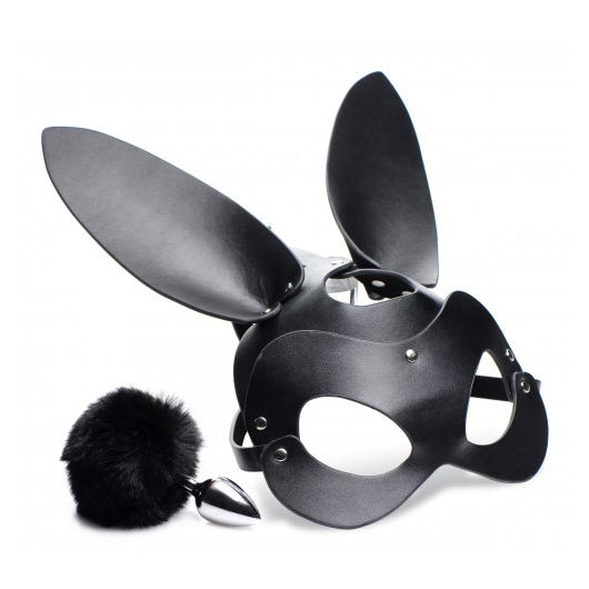 Bunny Tail Analplug und Maskenset