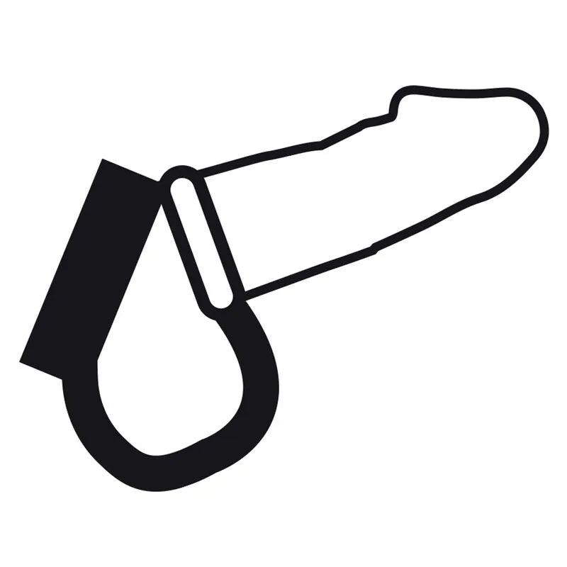 Anneau Pénien Ajustable Métal Noir Bdsm