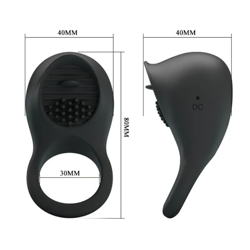 Anneau Pénien En Silicone Rechargeable Avec Stimulateur Clitoridien