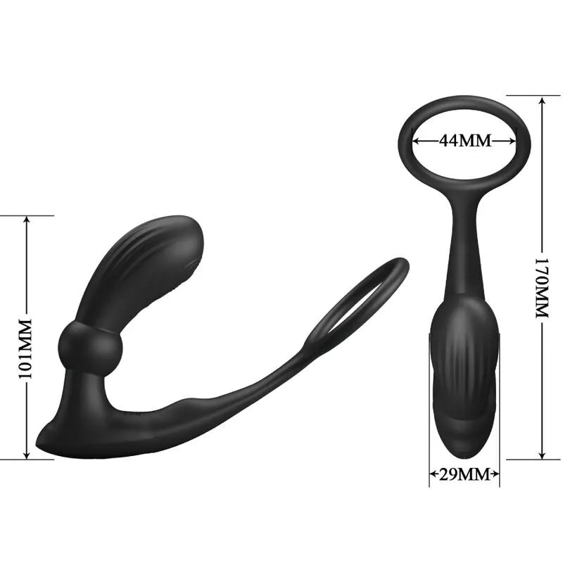 Anneau Pénien Plug Anal Télécommandé Silicone