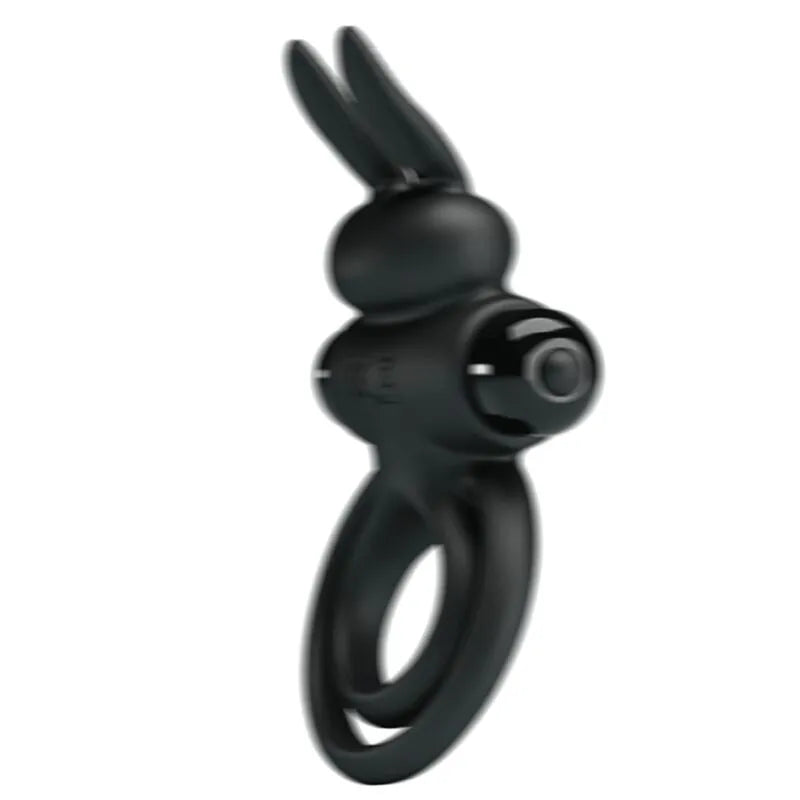 Anneau Pénien Silicone Vibrations Clitoridiennes Noir
