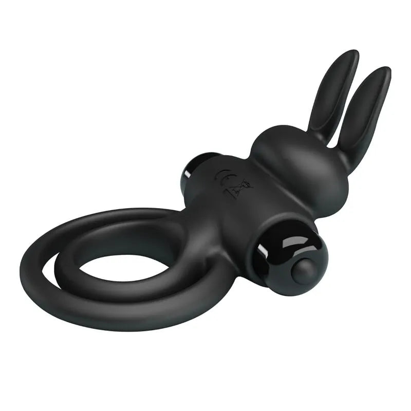 Anneau Pénien Silicone Vibrations Clitoridiennes Noir