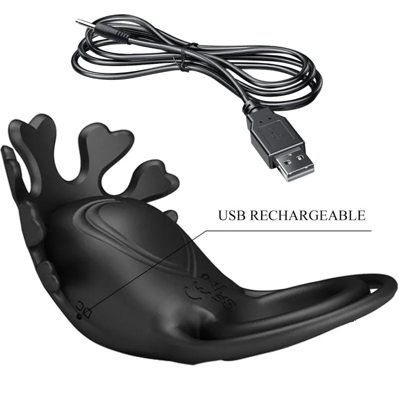 Anneau Pénien Vibrant En Silicone Noir Rechargeable