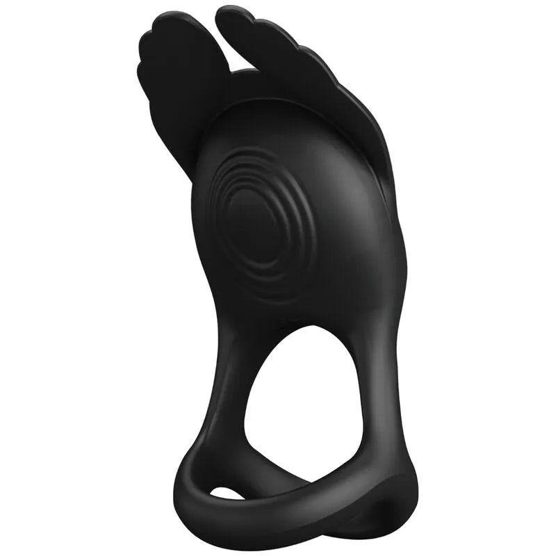 Anneau Pénien Vibrant Silicone Noir Wiederaufladbar