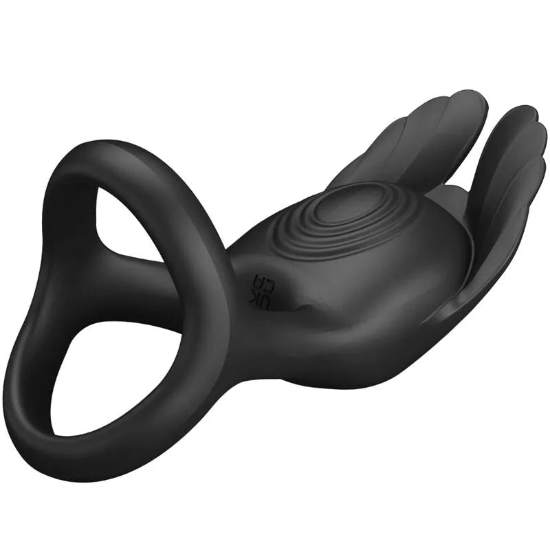 Anneau Pénien Vibrant Silicone Noir Wiederaufladbar