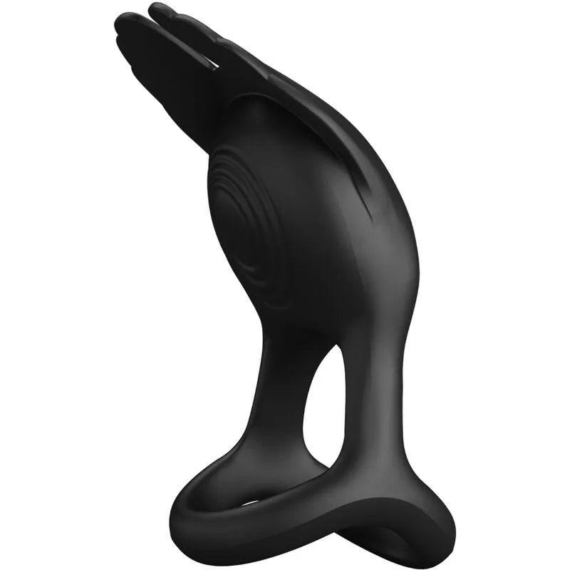 Anneau Pénien Vibrant Silicone Noir Wiederaufladbar