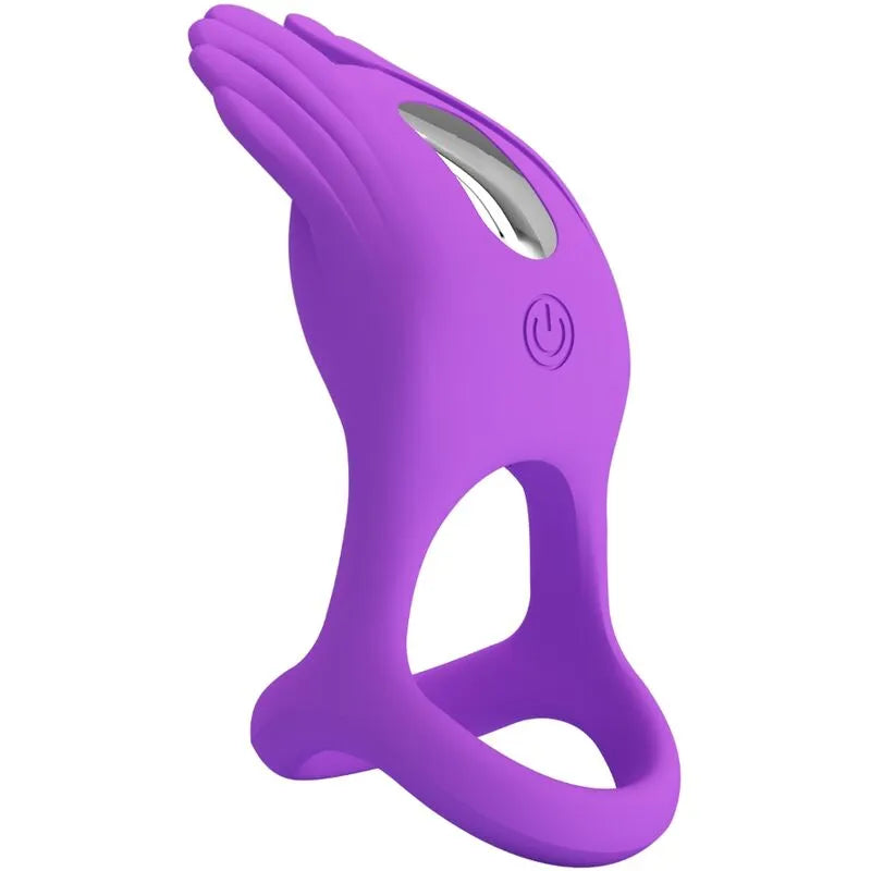 Anneau Pénien Vibrant Silicone Violet 7 Modi