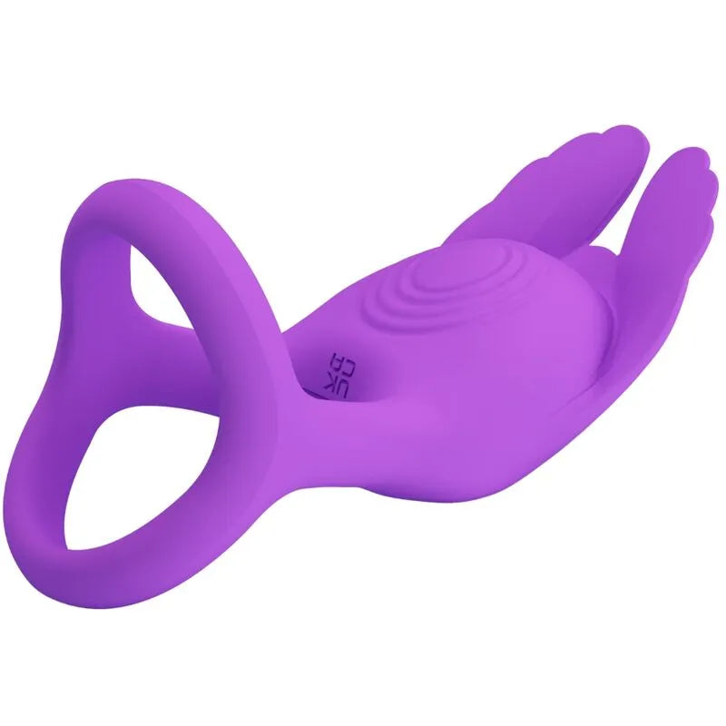 Anneau Pénien Vibrant Silicone Violet 7 Modi