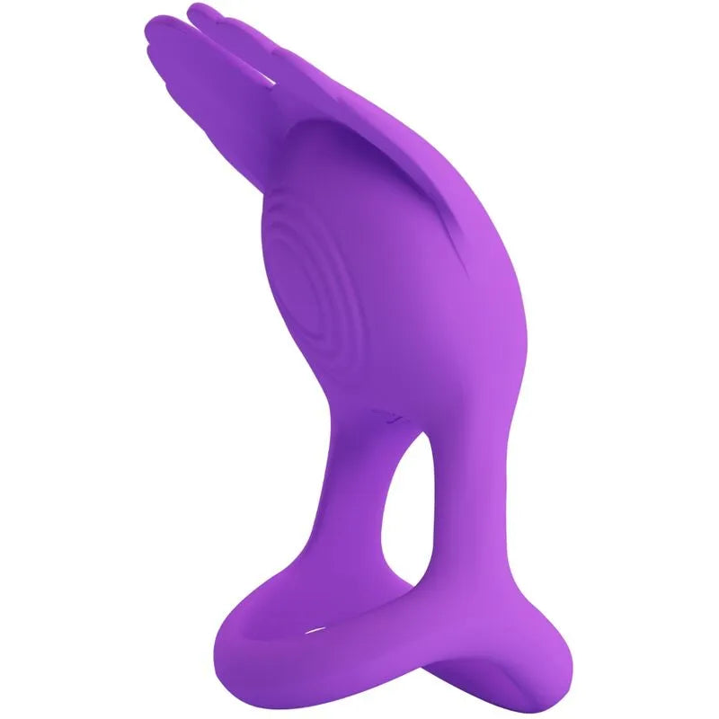 Anneau Pénien Vibrant Silicone Violet 7 Modi