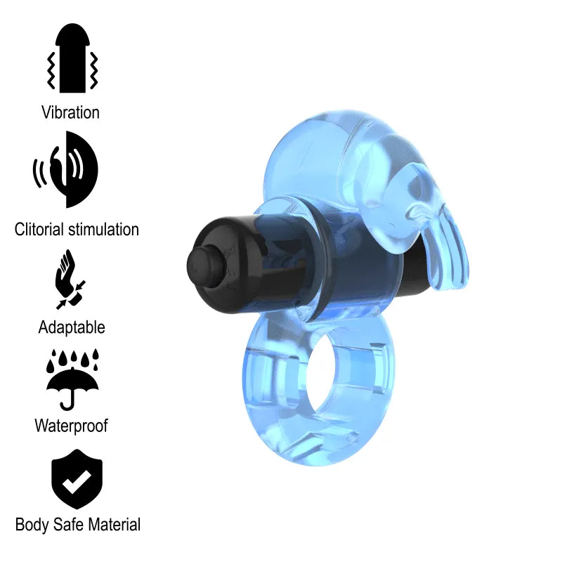 Anneau Pénien Vibrant Étanche Pour Couples