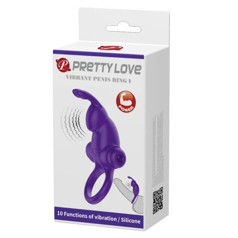 Anneau Vibrant En Silicone Violet 10 Fonctions