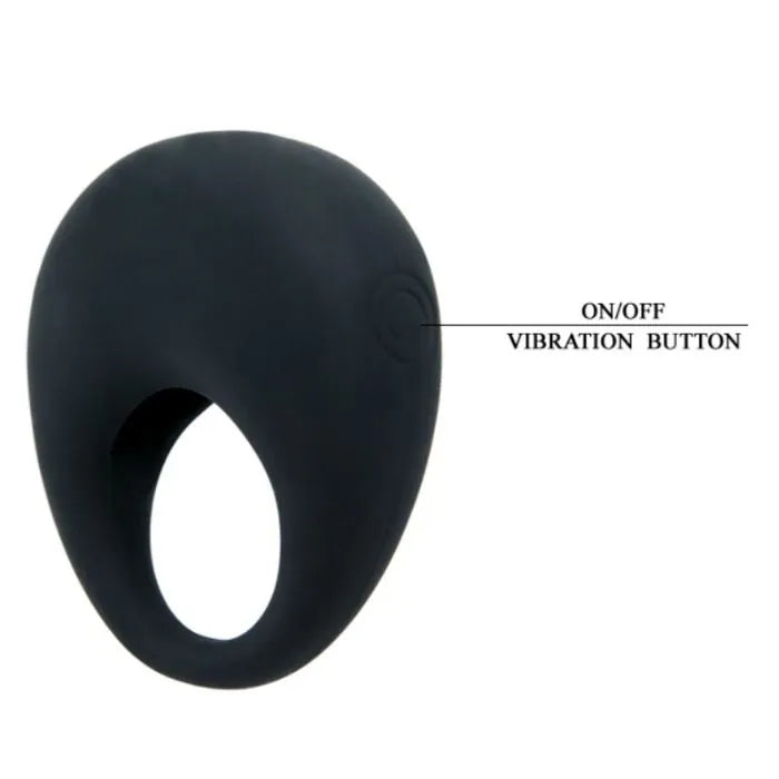 Anneau Vibrant Silicone Médical Noir