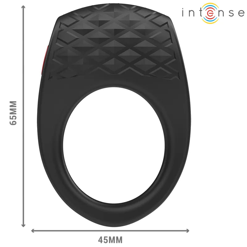 Anneau Vibrant Silicone Noir Télécommande Étanche