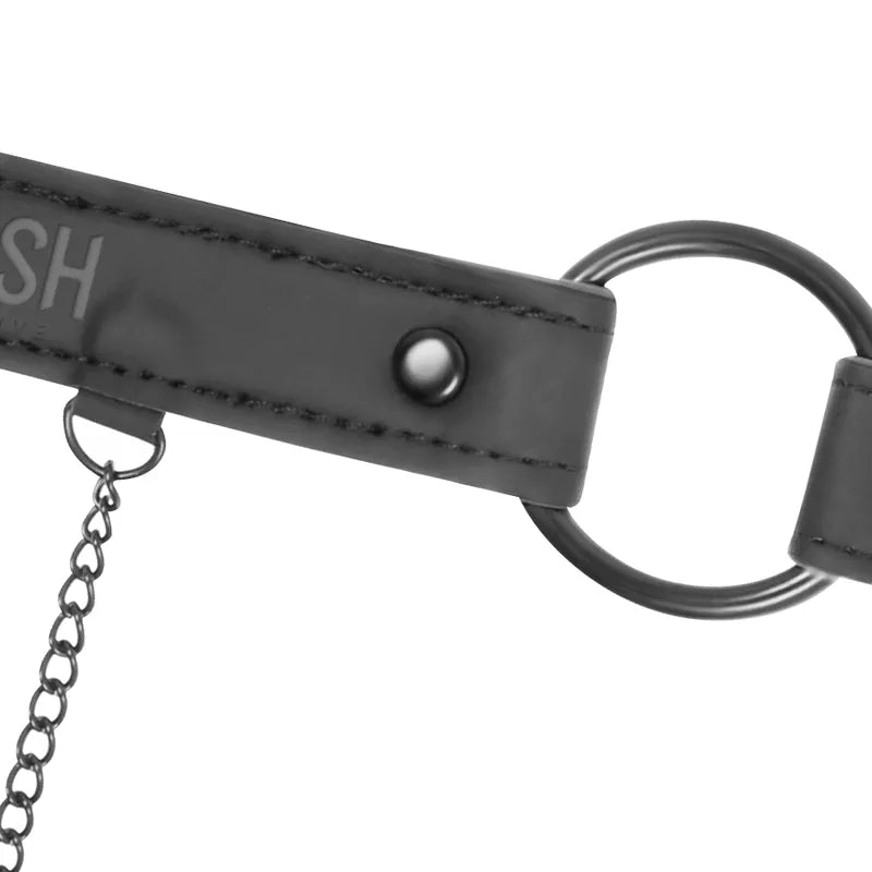 Bâillon Cuir Vegan Avec Pinces À Tétons