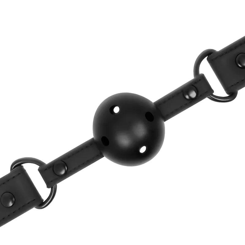 Bâillon Cuir Vegan Bdsm Réglable Confort