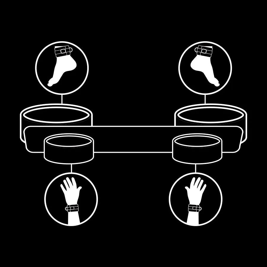 Barre D'Écartement Bdsm Néoprène Cuir Vegan