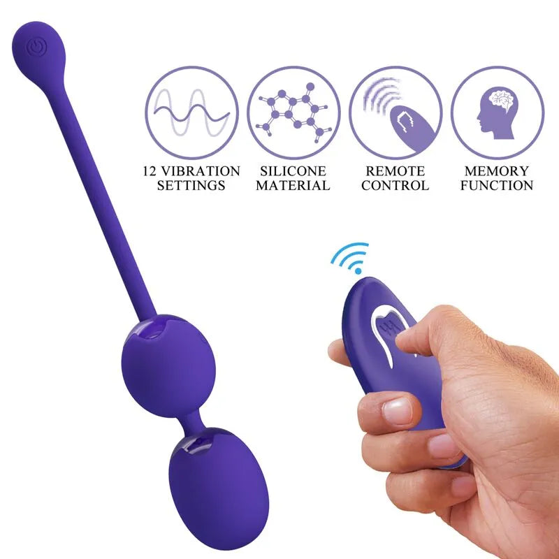 Boules De Geisha Vibrantes Télécommandées Violettes