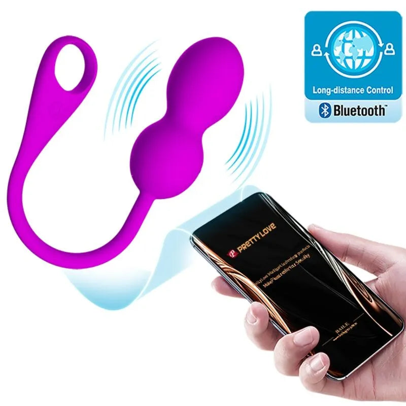 Boules De Kegel Vibrantes Violettes Avec Application