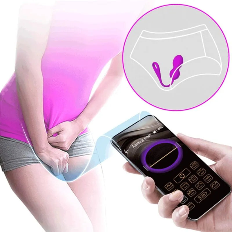 Boules De Kegel Vibrantes Violettes Avec Application