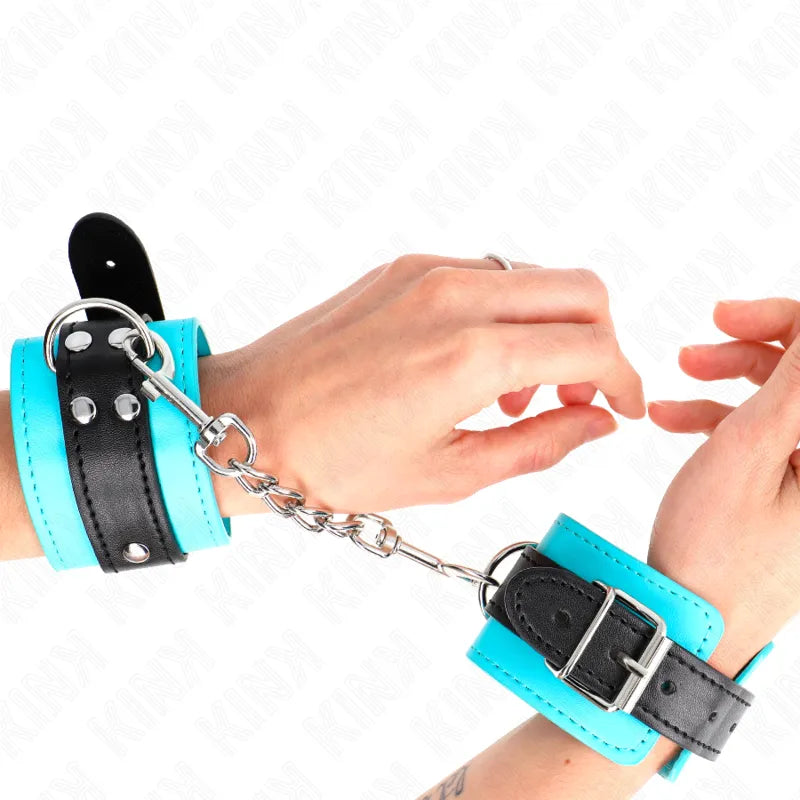 Bracelets BDSM cuir véritable ajustables et confortables