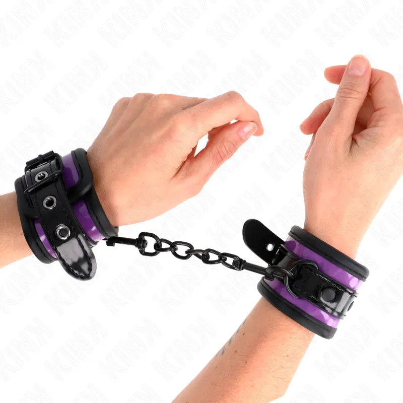 Bracelets BDSM cuir végétalien ajustables confortables