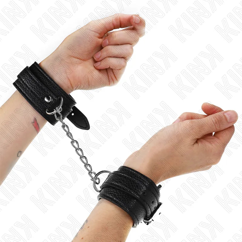 Bracelet BDSM cuir véritable élégant ajustable durable