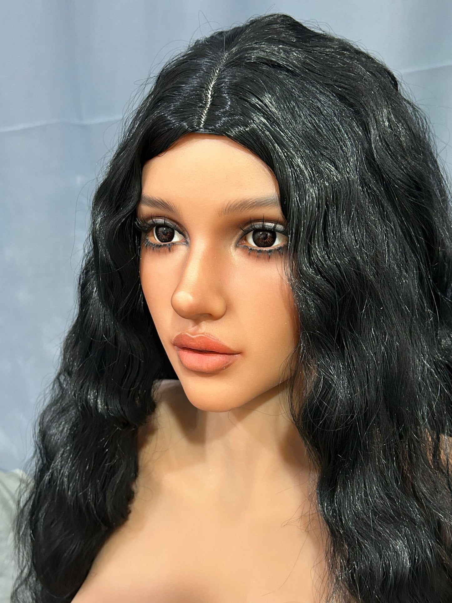 EU In Stock - 159cm/5ft3 E-Cup Silicone Head Sex Doll SG2 - Cecily Dark Tanned