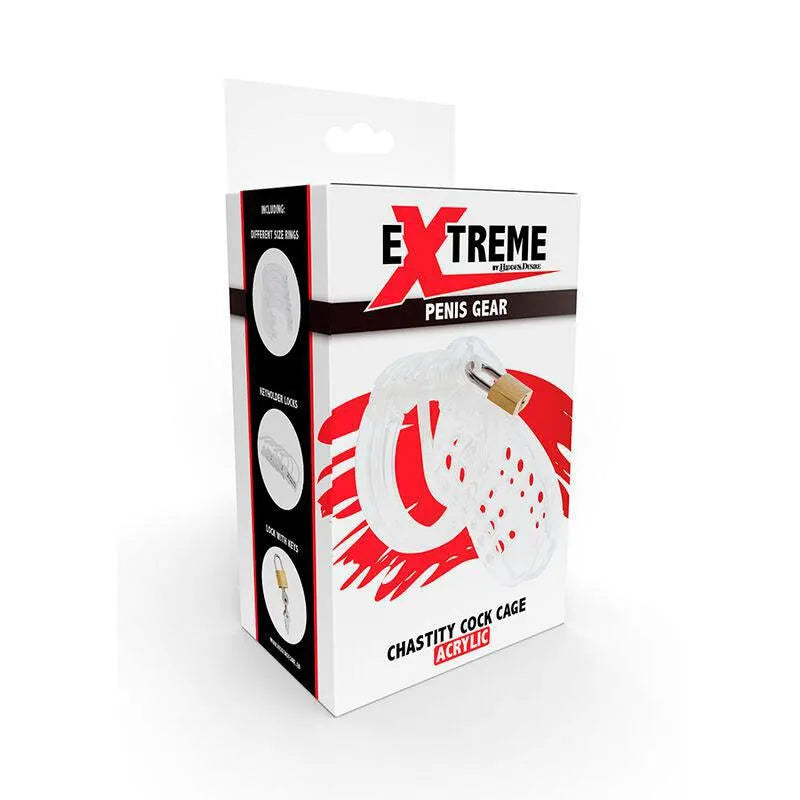 Cage De Chasteté En Acrylique Sécurisée