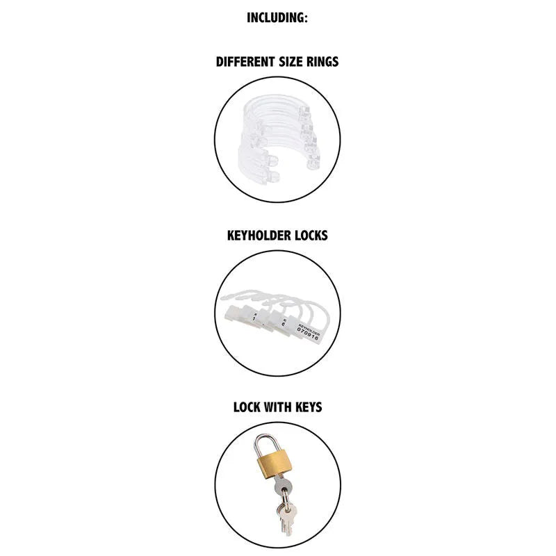 Cage De Chasteté En Acrylique Sécurisée