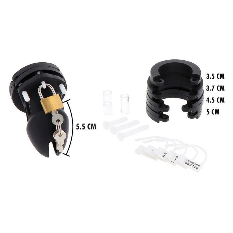 Cage de Chasteté Silicone Ajustable Sécurisée Confortable