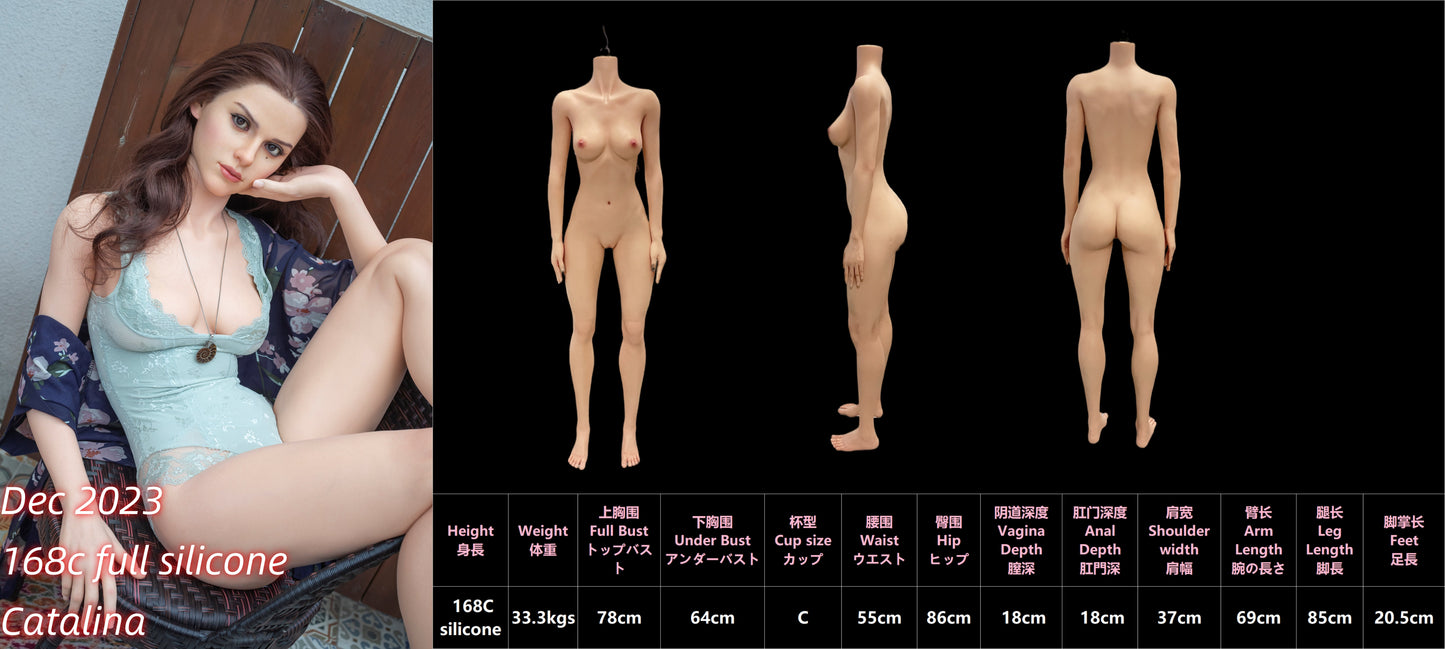 168cm/5ft6 C-cup Full Silicone Sex Doll - Catalina