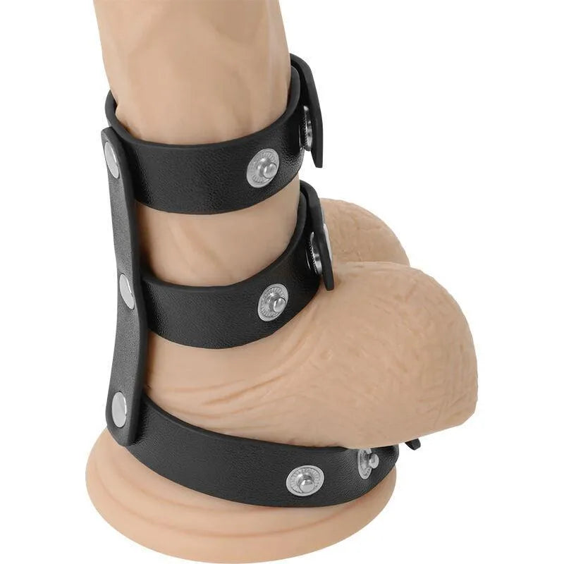 Cockring Cuir Synthétique Pour Pénétrations Intenses