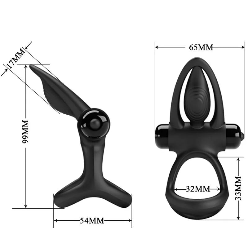 Cockring En Silicone Noir Pour Couples