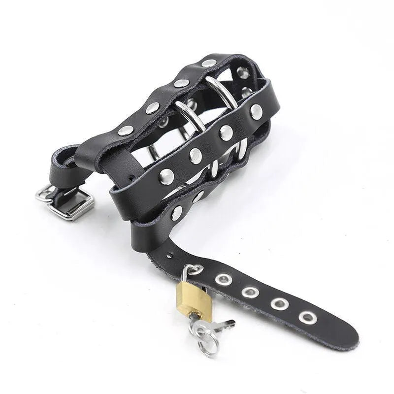 Cockring Fétiche Avec Cadenas Et Sangle Ajustable