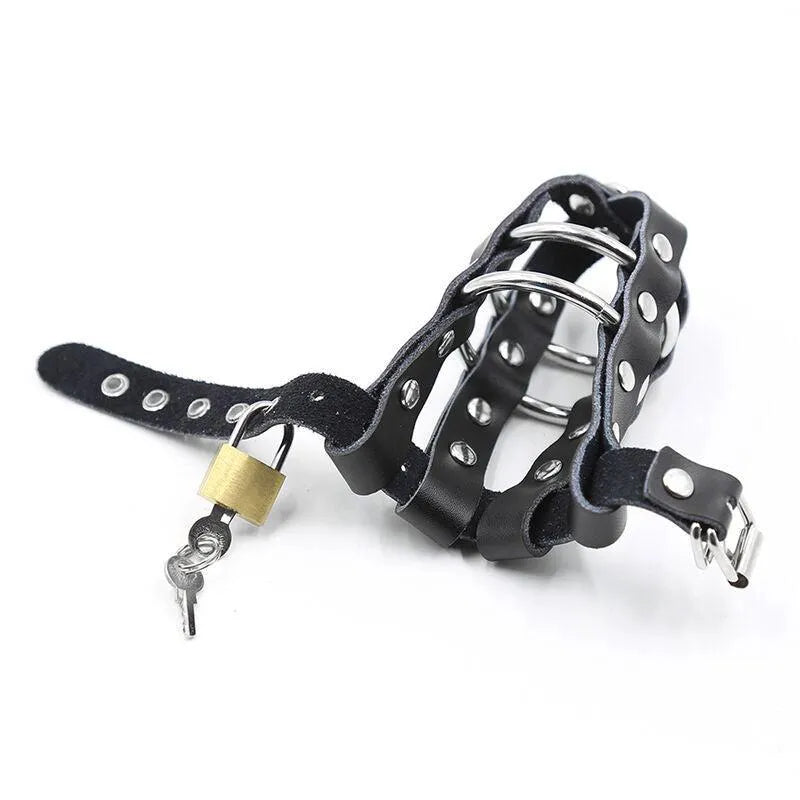 Cockring Fétiche Avec Cadenas Et Sangle Ajustable
