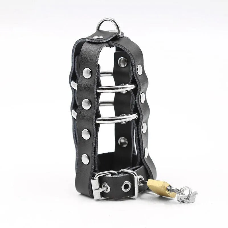 Cockring Fétiche Avec Cadenas Et Sangle Ajustable