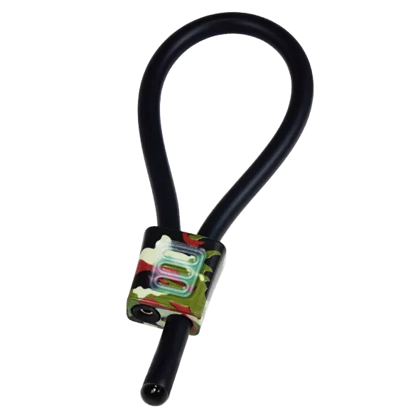 Cockring Électrostimulation Camouflage Caoutchouc Conducteur